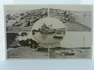 Hayling Island Multiview Vintage Postcard Monkey Island Bank Corner etc 1951