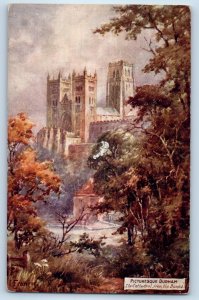 The Cathedral From The Banks Durham United Kingdom Oilette Tuck Art Postcard