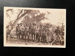 Mint 1930s Mexico RPPC Postcard Mexican Oil Workers