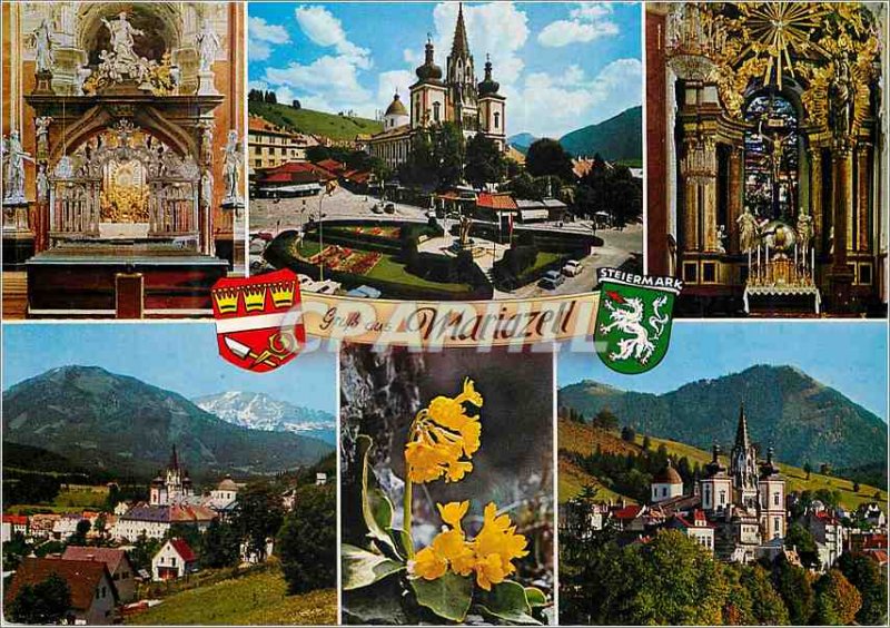 Postcard Modern Wallfahrtsort Mariazell 862 m Stmk Gnadenaltar gnadenkirch Ho...