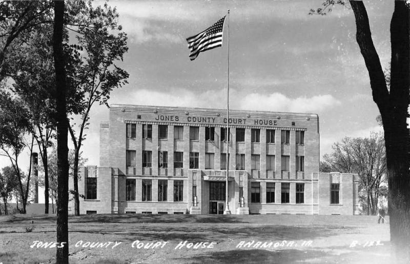 Anamosa Iowa Jones Court House Real Photo Antique Postcard K58927