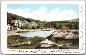 1904 Glengarriff Ireland Lake Residences Mountain Posted Postcard
