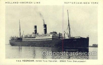 DD Rijndam Holland - America Line, Steamer, Steam Boat, Ship Unused 