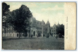 1909 Mt. Carmel Exterior View Building Wichita Kansas Vintage Antique Postcard