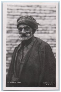 Turkey Postcard Kurdish Type Old Man with Beard c1950's Vintage RPPC Photo