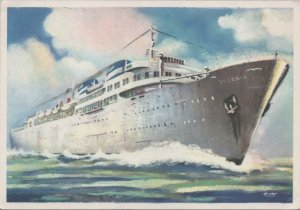 Postcard Ship T/N Lucania Venezuela + Central America