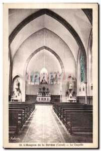 Old Postcard The Hospice of Deveze (Cantal) The chapel