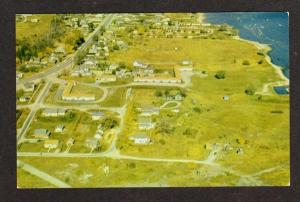 MI Aerial Dettman's Motel ST IGNACE MICHIGAN Postcard