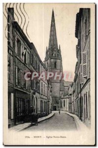 Old Postcard Niort Eglise Notre Dame