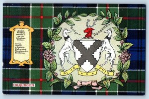 Scotland Postcard Coat of Arms Si Je Puis Colquhoun c1910 Unposted Antique