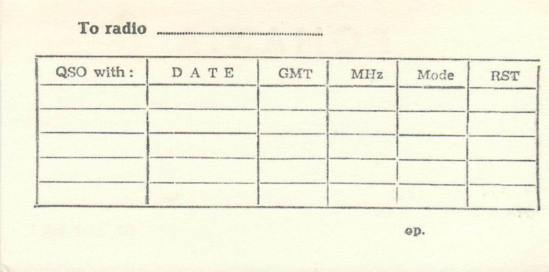 Romania QSL unposted radio amateur card small format 6x12cm