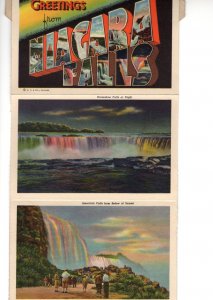 Souvenir Folder 20 Views Illuminated Niagara Falls Ontario, Used 1948