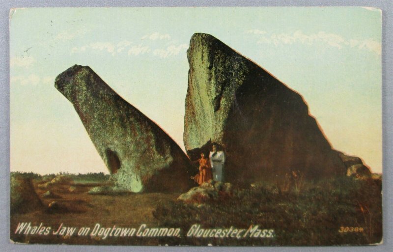 Whales Jaw On Dogtown Common, Gloucester MA Postcard (#7169)