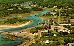 Maine Kennebunkport Birds Eye View With Kennebunk River