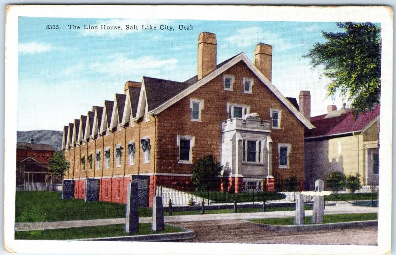 c1930s Salt Lake City, UT Lion House LDS College Linen PC 1947 Centennial A290