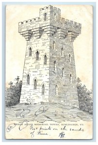 1905 Ethan Allen Memorial Tower Burlington VT Fort Ethan Allen VT Postcard