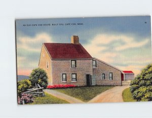 Postcard An Old Cape Cod House Cape Cod Dennis Massachusetts USA