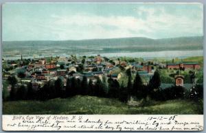 HUDSON NY BIRD'S EYE VIEW UNDIVIDED ANTIQUE POSTCARD