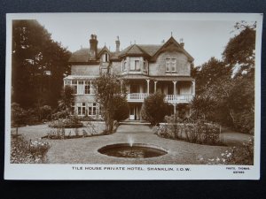 Isle of Wight SHANKLIN Tile House Private Hotel c1940s RP Postcard by Valentine