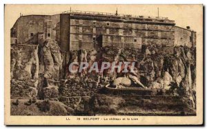 Old Postcard Belfort Castle And The Lion