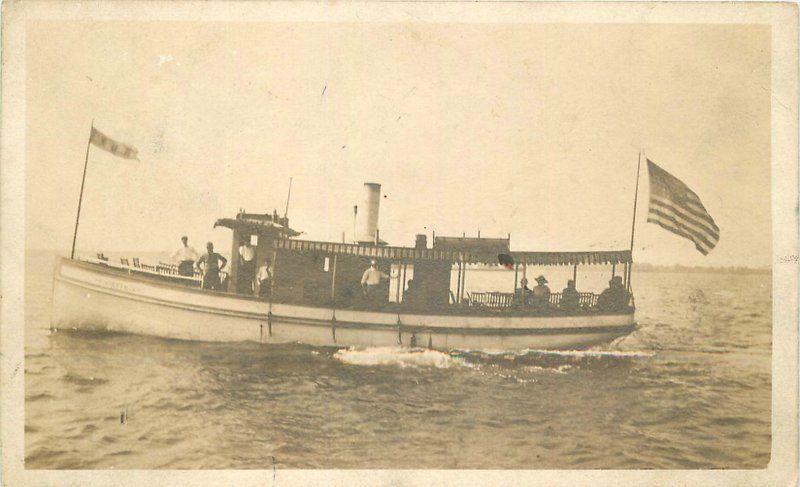 C-1910 Lake Passenger Steamer Ruth RPPC real photo postcard 5675