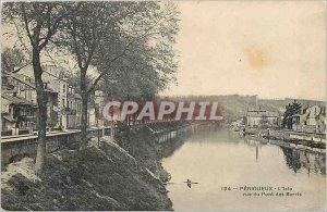 Old Postcard Perigueux Isle view of the Bridge of Barris