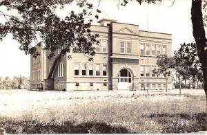 Wagner South Dakota High School Real Photo Antique Postcard K61153