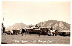 RPPC Mens Dorm University Colorado Boulder Real Photo Postcard