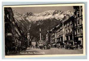 RPPC Real Photo View of Innsbruck Austria Maria-Theresien-Strasse Postcard I5