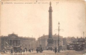 BR65405 liverpool wellington monument and art gallery chariot uk