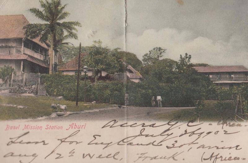 Basel Mission Station Antique Postcard