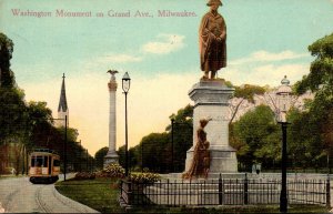 Milwaukee Milwaukee Washington Monument Avenue On Grand Avenue  1913