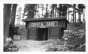 J35/ Black Hills South Dakota Postcard RPPC c1950s Crystal Cave Building 222