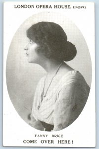 c1910's Fanny Brice Singer London Opera House Kingsway Antique Unposted Postcard