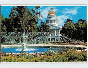 M-111690 State Capitol and Fountain Sacramento California