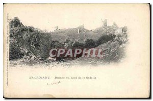 Old Postcard Crozant Ruins along the Cedelle