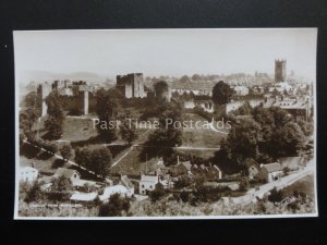 Shropshire LUDLOW Castle & Town View - Old RP Postcard by Walter Scott CC70