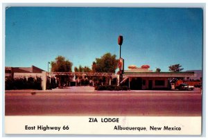 c1950's Zia Lodge, East Highway 66 Albuquerque New Mexico NM Postcard 