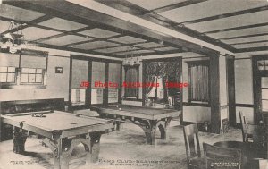 NM, Roswell, New Mexico, Elks Club Billiard Room, Interior View, Albertype