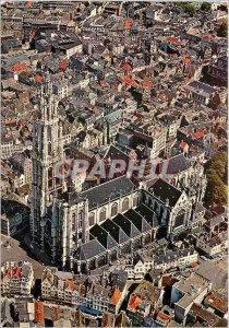 Postcard Modern Antwerp Aerial view of the Cathedral ND