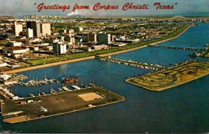Texas Corpus Christi Greetings Showing Skylie and T Heads 1977