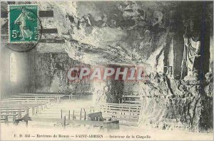 Postcard Old Surroundings of Rouen Saint Adrien Chapel Interior