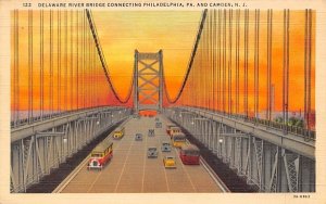 Delaware River Bridge in Camden, New Jersey