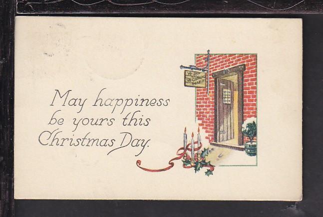 May Happiness...Christmas Day,Candles Postcard 