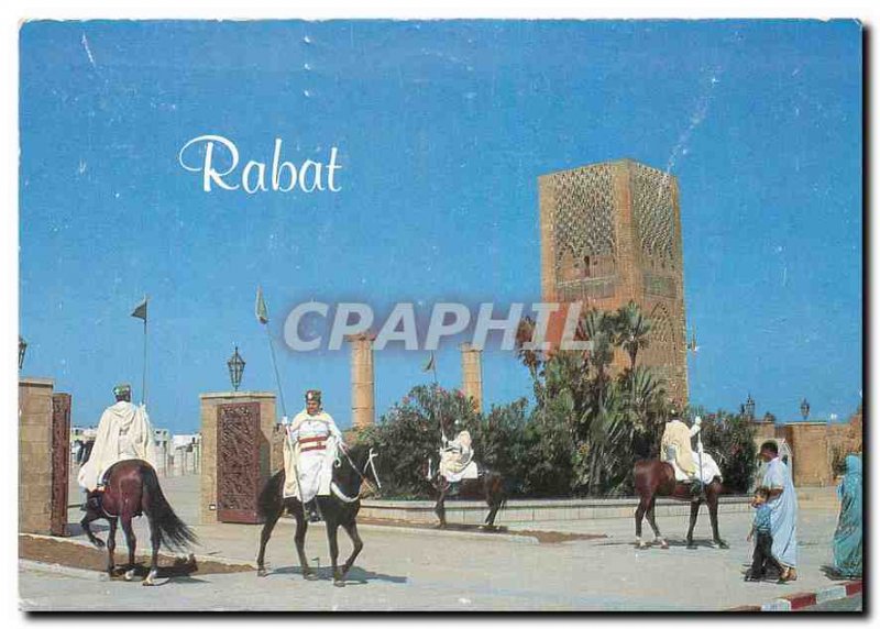 Modern Postcard Infinity Morocco Rabat Hassan Tower The notes of the guard