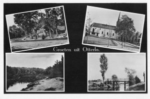 Otterlo Netherlands Buildings Multiview Real Photo Vintage Postcard JF686534