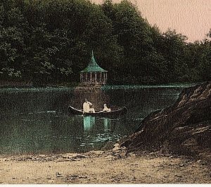 1915 Delaware Water Gap PA Lake Lenape Hand Colored RARE Old Antique DB Postcard