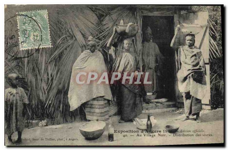 Old Postcard Exhibition & # 1906 39angers the black town Food distribution
