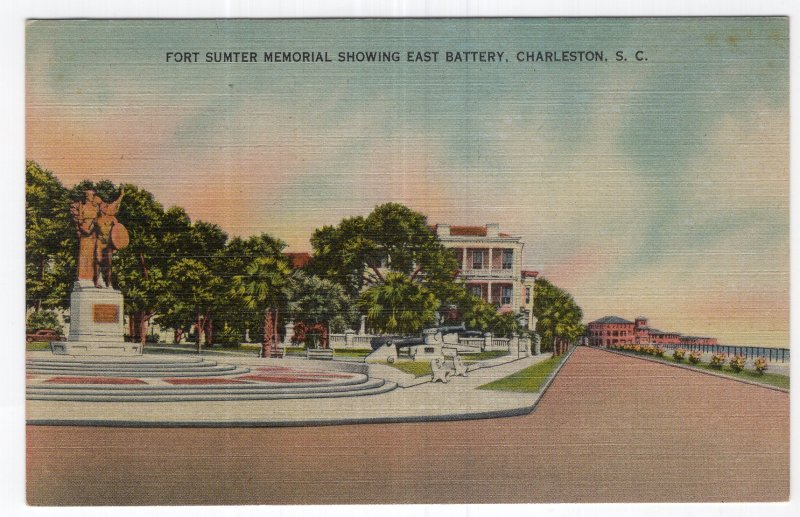 Charleston, S.C., Fort Sumter Memorial Showing East Battery