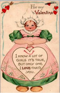 For my Valentine - Little Dutch Girl - c1908